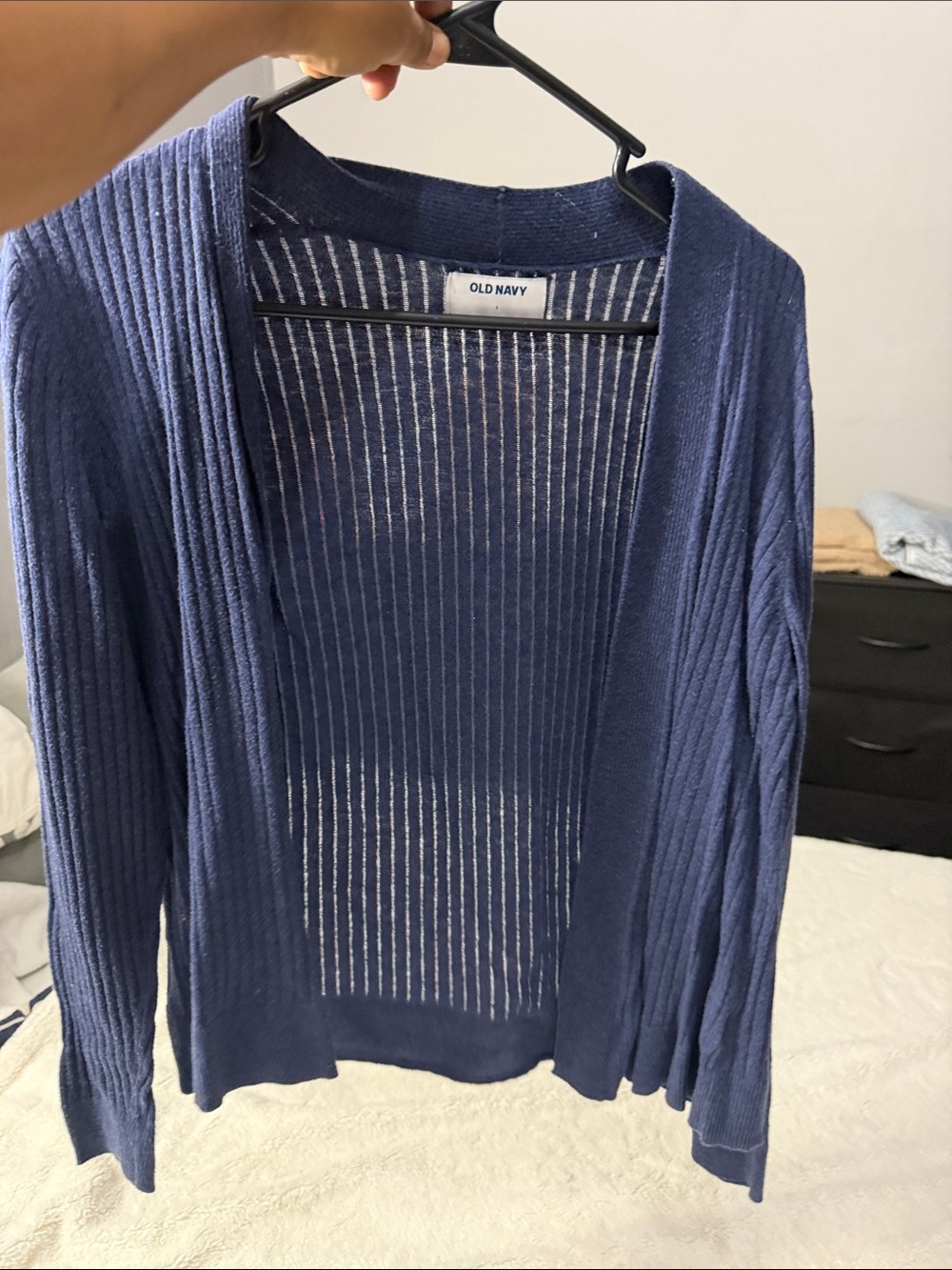 Old Navy Navy Ribbed Open Cardigan - Picture 4 of 4